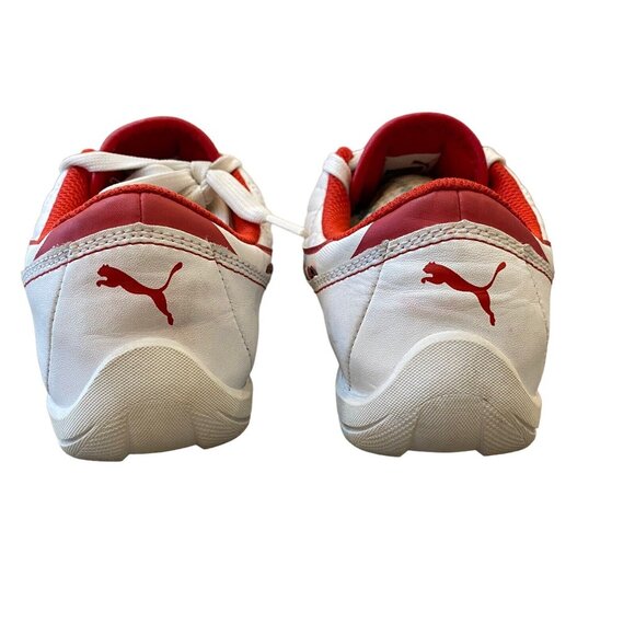 Puma Ferrari Drift Cat Boys Shoes Size 4 Youth White Red - Picture 5 of 8
